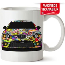 Çakılap Seat Leon Mk2 Baskıpı Porselen Kupa Bardak