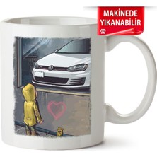 Çakılap Vw Golf 7 Baskıpı Porselen Kupa Bardak (Kp-Otmbl-Vw)