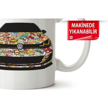 Çakılap Vw Golf 7 Baskıpı Porselen Kupa Bardak (Kp-Otmbl-Vw)