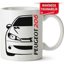 Çakılap Peugeot 206 Baskıpı Porselen Kupa Bardak (Kp-Otmbl-Pgt)