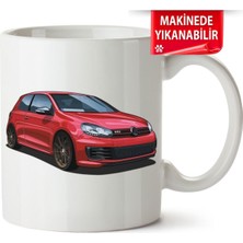 Çakılap Vw Golf 6 Baskıpı Porselen Kupa Bardak (Kp-Otmbl-Vw)