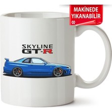 Çakılap Gtr R34 Baskıpı Porselen Kupa Bardak (Kp-Otmbl-Nssn)