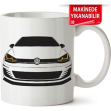 Çakılap Vw Golf 7 Baskıpı Porselen Kupa Bardak (Kp-Otmbl-Vw)