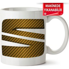 Çakılap Seat Logo Baskıpı Porselen Kupa Bardak (Kp-Otmbl-Seat)