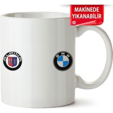 Çakılap Bmw Alphina Logo Baskılı Porselen Kupa Bardak (Kp-Otmbl-Bmwlg)