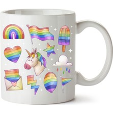 Çakılap (Pride) Baskılı Porselen Kupa Bardak