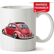 Çakılap Vw Beetle Baskıpı Porselen Kupa Bardak (Kp-Otmbl-Vw)