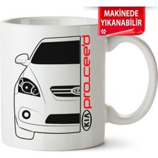 Çakılap Kia Ceed Baskılı Porselen Kupa Bardak (Kp-Otmbl-Kia)