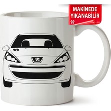 Çakılap Peugeot 206 Baskıpı Porselen Kupa Bardak (Kp-Otmbl-Pgt)