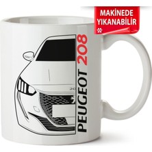 Çakılap Peugeot 208 Baskıpı Porselen Kupa Bardak (Kp-Otmbl-Pgt)