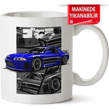 Çakılap Nissan R32 Baskıpı Porselen Kupa Bardak (Kp-Otmbl-Nssn)