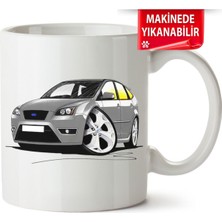 Çakılap Ford Focus Mk2 Baskılı Porselen Kupa Bardak (Kp-Otmbl-Frd)