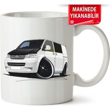 Çakılap Vw Transporter T5 Baskıpı Porselen Kupa Bardak (Kp-Otmbl-Vw)