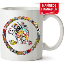 Çakılap Skoda Logo Baskıpı Porselen Kupa Bardak (Kp-Otmbl-Skd)