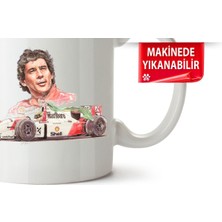 Çakılap Ayrton Senna Baskılı Porselen Kupa Bardak (Kp-Otmbl-Dgr)