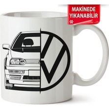Çakılap Vw Golf 3 Baskıpı Porselen Kupa Bardak (Kp-Otmbl-Vw)