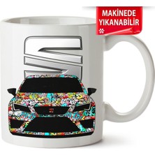 Çakılap Seat Leon Mk3 Baskıpı Porselen Kupa Bardak (Kp-Otmbl-Seat)