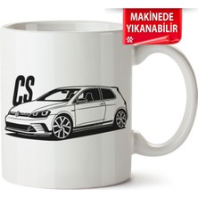 Çakılap Vw Golf 7 Baskıpı Porselen Kupa Bardak (Kp-Otmbl-Vw)
