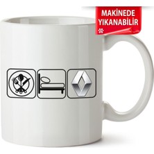 Çakılap Renault Logo Baskıpı Porselen Kupa Bardak (Kp-Otmbl-Rntl)