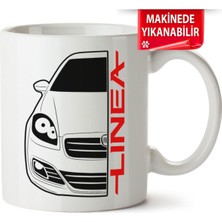 Çakılap Fiat Linea Baskılı Porselen Kupa Bardak