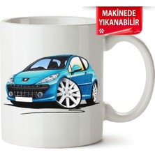 Çakılap Peugeot 207 Baskıpı Porselen Kupa Bardak (Kp-Otmbl-Pgt)