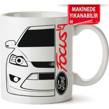 Çakılap Ford Focus Mk2 Baskılı Porselen Kupa Bardak (Kp-Otmbl-Frd)