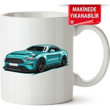 Çakılap Ford Mustang Baskılı Porselen Kupa Bardak (Kp-Otmbl-Frd)