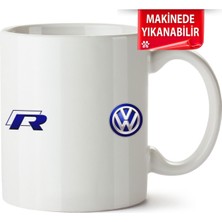 Çakılap Vw R Logo Baskıpı Porselen Kupa-Bardak