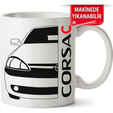 Çakılap Opel Corsa C Baskıpı Porselen Kupa Bardak