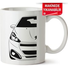 Çakılap Peugeot 208 Baskıpı Porselen Kupa Bardak