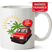 Çakılap Tofaş Doğan Baskıpı Porselen Kupa Bardak