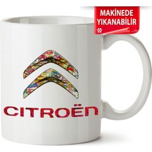Çakılap Citroen Logo Baskılı Porselen Kupa Bardak