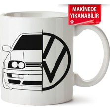 Çakılap Vw Jetta Mk3 Baskıpı Porselen Kupa Bardak