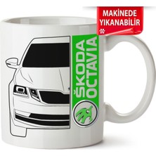 Çakılap Skoda Octavia A7 Baskıpı Porselen Kupa Bardak