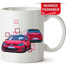 Çakılap Vw Golf 7 Baskıpı Porselen Kupa-Bardak
