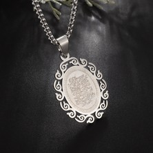 Mingjin Shop2 AL19600-GÜMÜŞ Islam Allah Kuran Sürücü Güvenle Araba Dikiz Aynası Paslanmaz Çelik Araba Kolye Asılı Araba Şekillendirici Aksesuarları (Yurt Dışından)