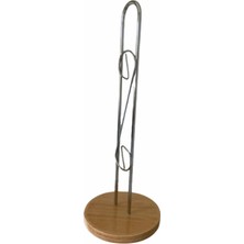 Be Beauty Paslanmaz Metel Gövdeli Ahşap Tabanlı Kağıt Havlu Sehpası