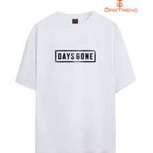 Ors Trend Days Gone Baskılı Oversize Tişört