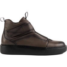 Tefani Store Uludağ Koyu Gri Hakiki Deri Erkek Spor Bot Sneaker