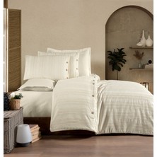 Zebra Casa Çift Kişilik Nevresim Takımı / Krem