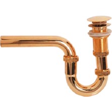 Filo Altın Lavabo Sifonu Esli Pop Up Özellikli (Lüx , Pirinç)