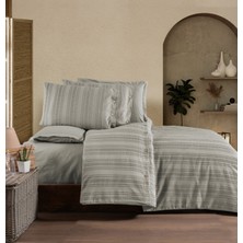 Zebra Casa Çift Kişilik Nevresim Takımı / Krem