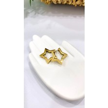 Just GAF Altın/gold Renk Yıldız Şekilli Çelik Küpe