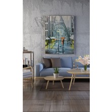 Ar Ajans Kanvas Tablo Paris Sokakları Yağmurda Yürüyen Çift Dekoratif Kanvas Tablo