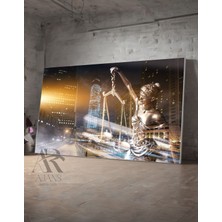 Ar Ajans Kanvas Tablo Şehir ve Adalet Terazisi Dekoratif Kanvas Tablo