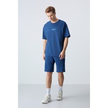 Air Jones Parlament Pamuklu Kalın Yumuşak Dokulu Oversize Fit Basic Erkek Şort Takım - 85259