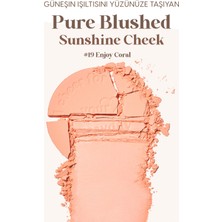 PERIPERA Pastel Tonlarda Sebum Dengeleyici Toz Allık Peripera Pure Blushed Sunshine Cheek (19 Enjoy Coral)