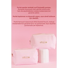 MISSHA Şık ve Kullanışlı Parlak Yüzeyli Pembe Makyaj Çantası Stila Enamel Pouch (Pink)