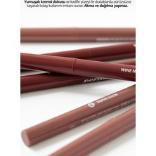 PERIPERA Kadife Bitiş Sunan, Yoğun Pigmentli Dudak Kalemi Peripera Ink Velvet Lip Liner (04 Milky Brown)