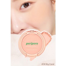 PERIPERA Pastel Tonlarda Sebum Dengeleyici Toz Allık Peripera Pure Blushed Sunshine Cheek (18 Shy Coral)